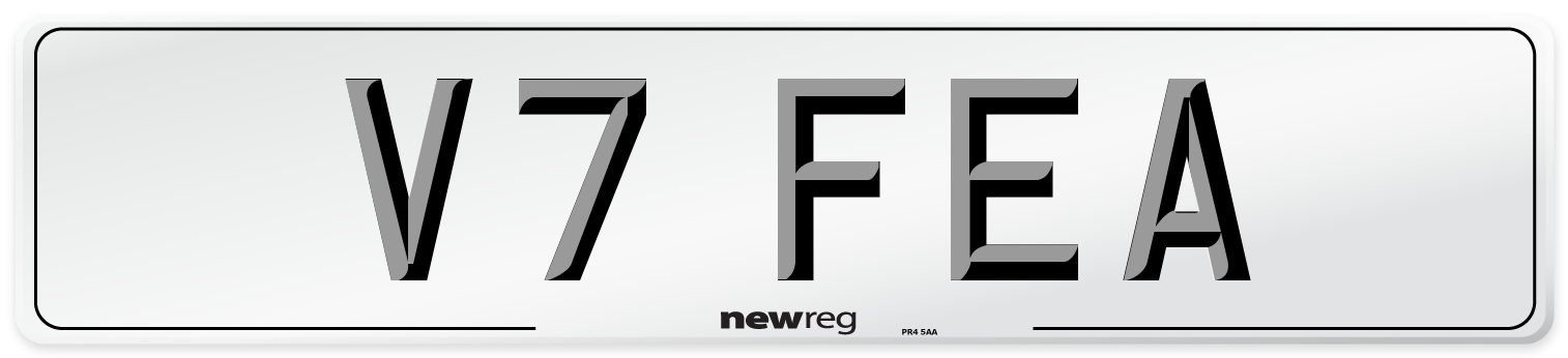 V7 FEA Number Plate from New Reg